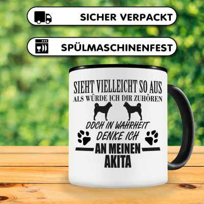 Tasse mit dem Motiv Ich denke an meinen Akita - Ansicht 4