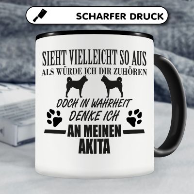 Tasse mit dem Motiv Ich denke an meinen Akita - Ansicht 5