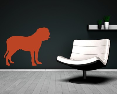 Bordeaux Dogge Wandtattoo - Ansicht 2