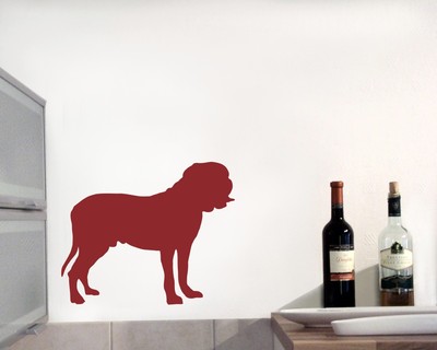 Bordeaux Dogge Wandtattoo - Ansicht 3