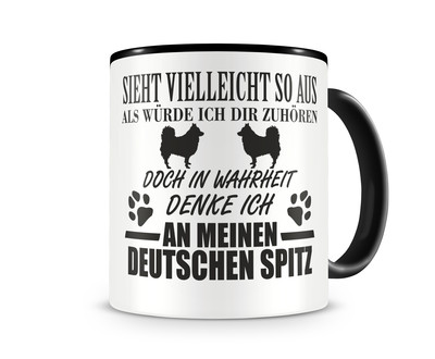 Tasse mit dem Motiv Ich denke an meinen Deutschen Spitz