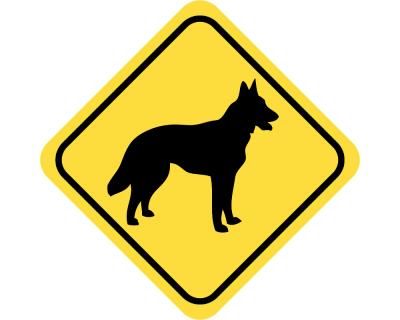 Warnschild Malinois Aufkleber