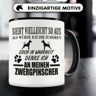 Tasse mit dem Motiv Ich denke an meinen Zwergpinscher - Ansicht 3