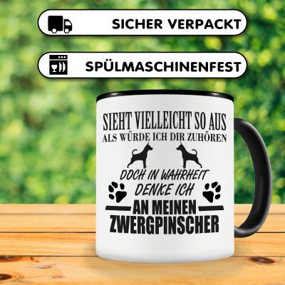 Tasse mit dem Motiv Ich denke an meinen Zwergpinscher - Ansicht 4