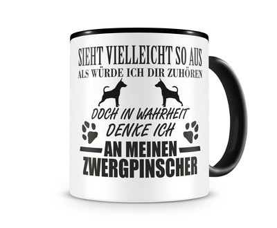 Tasse mit dem Motiv Ich denke an meinen Zwergpinscher - Ansicht 1
