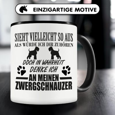 Tasse mit dem Motiv Ich denke an meinen Zwergschnauzer - Ansicht 3