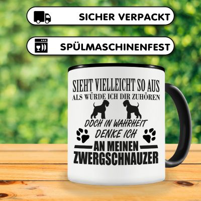 Tasse mit dem Motiv Ich denke an meinen Zwergschnauzer - Ansicht 4