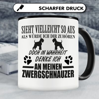 Tasse mit dem Motiv Ich denke an meinen Zwergschnauzer - Ansicht 5