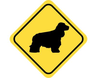 Warnschild Cocker Spaniel Aufkleber - Ansicht 2