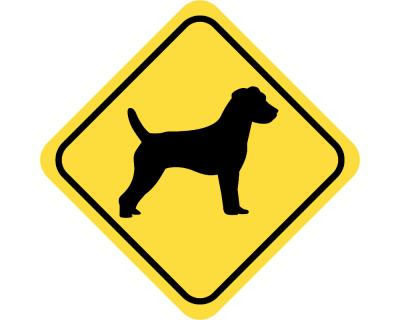 Warnschild Parson Russel Terrier Aufkleber Aufkleber