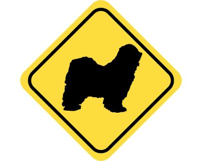 Warnschild Tibet Terrier Aufkleber Aufkleber