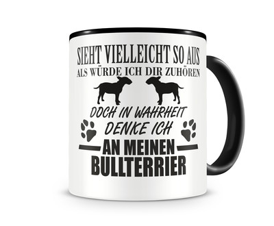Tasse mit dem Motiv Ich denke an meinen Bullterrier - Ansicht 1