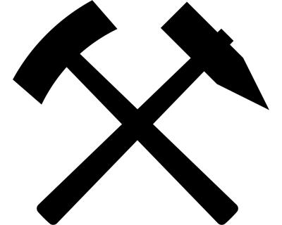 Aufkleber Schlgel und Eisen - Ansicht 1
