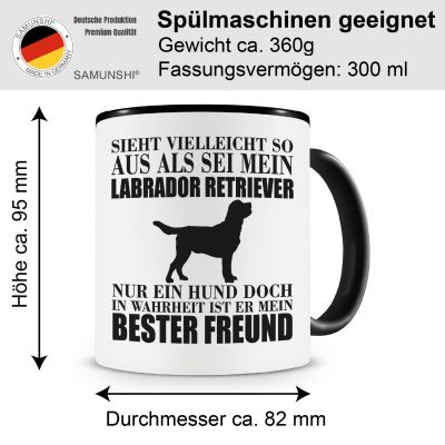 Tasse mit dem Motiv Labrador Retriever mein bester Freund - Ansicht 2