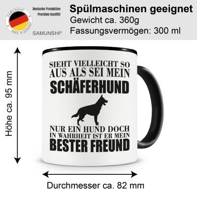 Tasse mit dem Motiv Sch�ferhund mein bester Freund - Ansicht 2