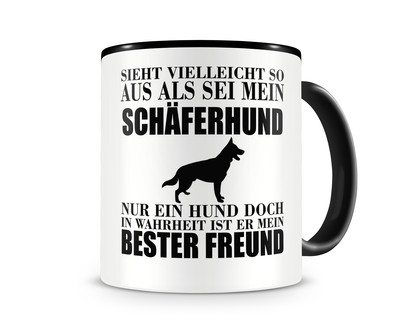 Tasse mit dem Motiv Sch�ferhund mein bester Freund