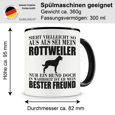 Tasse mit dem Motiv Rottweiler mein bester Freund - Ansicht 2