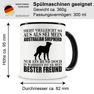 Tasse mit dem Motiv Australian Shepherd mein bester Freund - Ansicht 2