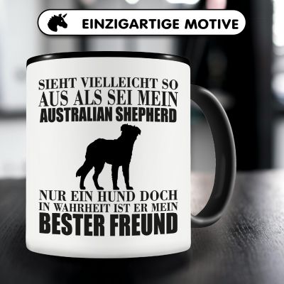 Tasse mit dem Motiv Australian Shepherd mein bester Freund - Ansicht 3