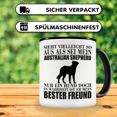 Tasse mit dem Motiv Australian Shepherd mein bester Freund - Ansicht 4