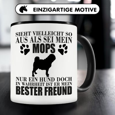 Tasse mit dem Motiv Mops mein bester Freund - Ansicht 3