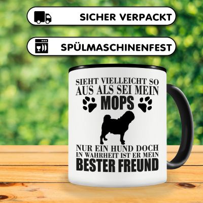 Tasse mit dem Motiv Mops mein bester Freund - Ansicht 4