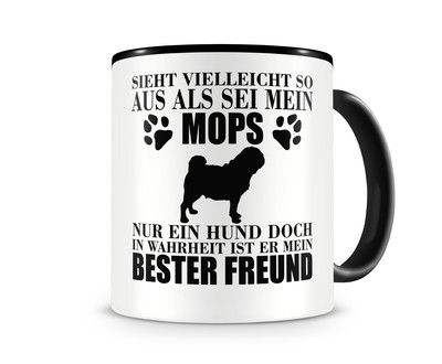 Tasse mit dem Motiv Mops mein bester Freund - Ansicht 1