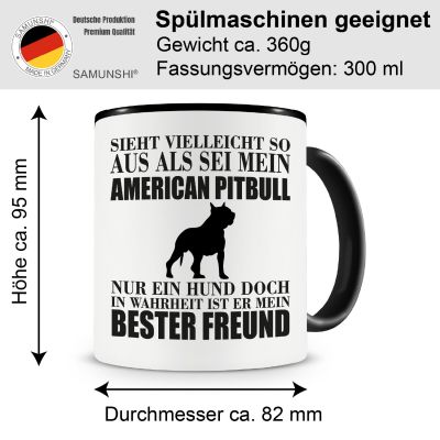 Tasse mit dem Motiv American Pitbull mein bester Freund - Ansicht 2