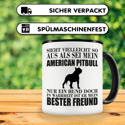 Tasse mit dem Motiv American Pitbull mein bester Freund - Ansicht 4