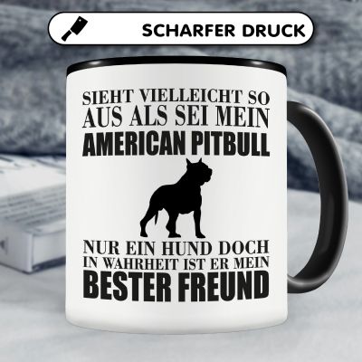 Tasse mit dem Motiv American Pitbull mein bester Freund - Ansicht 5