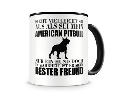 Tasse mit dem Motiv American Pitbull mein bester Freund - Ansicht 1