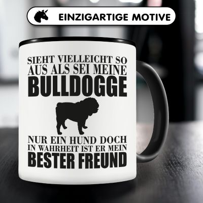 Tasse mit dem Motiv Bulldogge mein bester Freund - Ansicht 3