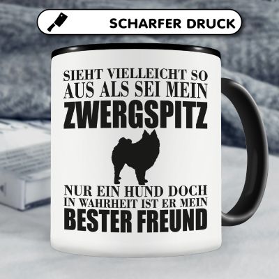 Tasse mit dem Motiv Zwergspitz mein bester Freund - Ansicht 5