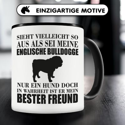 Tasse mit dem Motiv Englische Bulldogge mein bester Freund - Ansicht 3