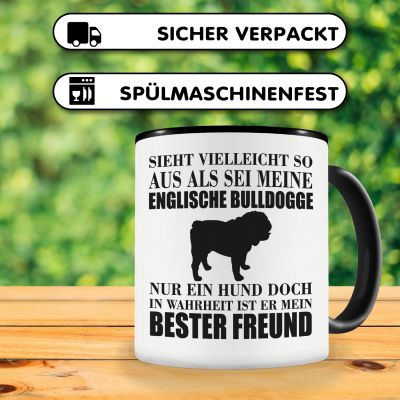 Tasse mit dem Motiv Englische Bulldogge mein bester Freund - Ansicht 4