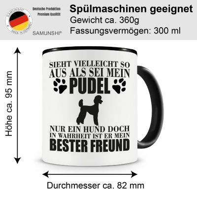 Tasse mit dem Motiv Pudel mein bester Freund - Ansicht 2
