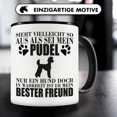 Tasse mit dem Motiv Pudel mein bester Freund - Ansicht 3