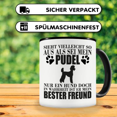 Tasse mit dem Motiv Pudel mein bester Freund - Ansicht 4