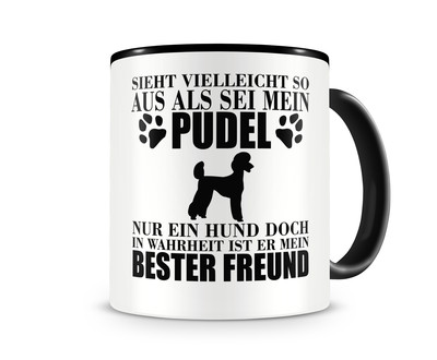 Tasse mit dem Motiv Pudel mein bester Freund - Ansicht 1