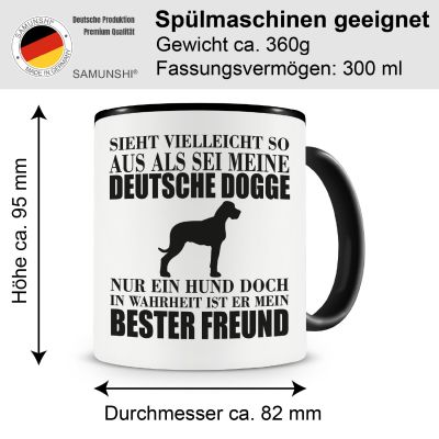 Tasse mit dem Motiv Deutsche Dogge mein bester Freund - Ansicht 2