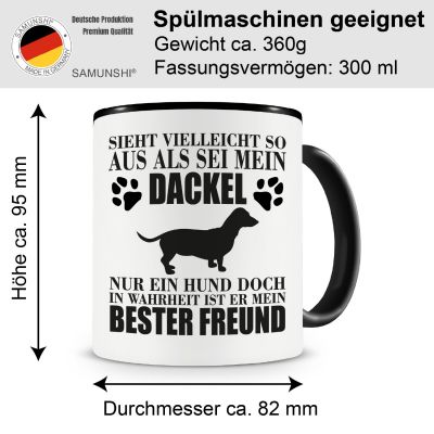 Tasse mit dem Motiv Dackel mein bester Freund - Ansicht 2