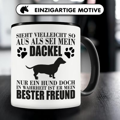 Tasse mit dem Motiv Dackel mein bester Freund - Ansicht 3