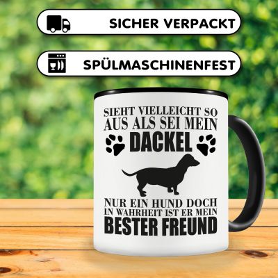 Tasse mit dem Motiv Dackel mein bester Freund - Ansicht 4