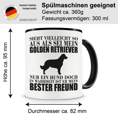 Tasse mit dem Motiv Golden Retriever mein bester Freund - Ansicht 2