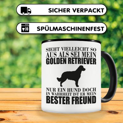 Tasse mit dem Motiv Golden Retriever mein bester Freund - Ansicht 4