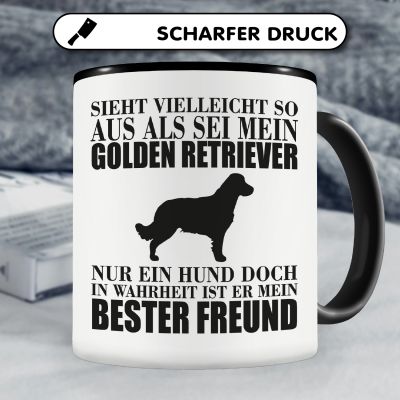 Tasse mit dem Motiv Golden Retriever mein bester Freund - Ansicht 5