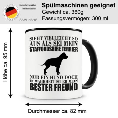 Tasse mit dem Motiv Staffordshire Terrier mein bester Freund - Ansicht 2