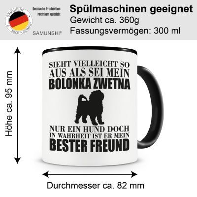 Tasse mit dem Motiv Bolonka Zwetna mein bester Freund - Ansicht 2