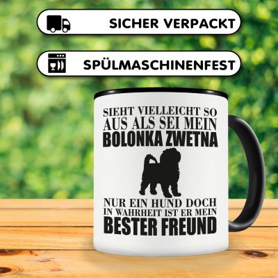 Tasse mit dem Motiv Bolonka Zwetna mein bester Freund - Ansicht 4