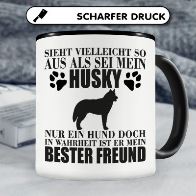 Tasse mit dem Motiv Husky mein bester Freund - Ansicht 5